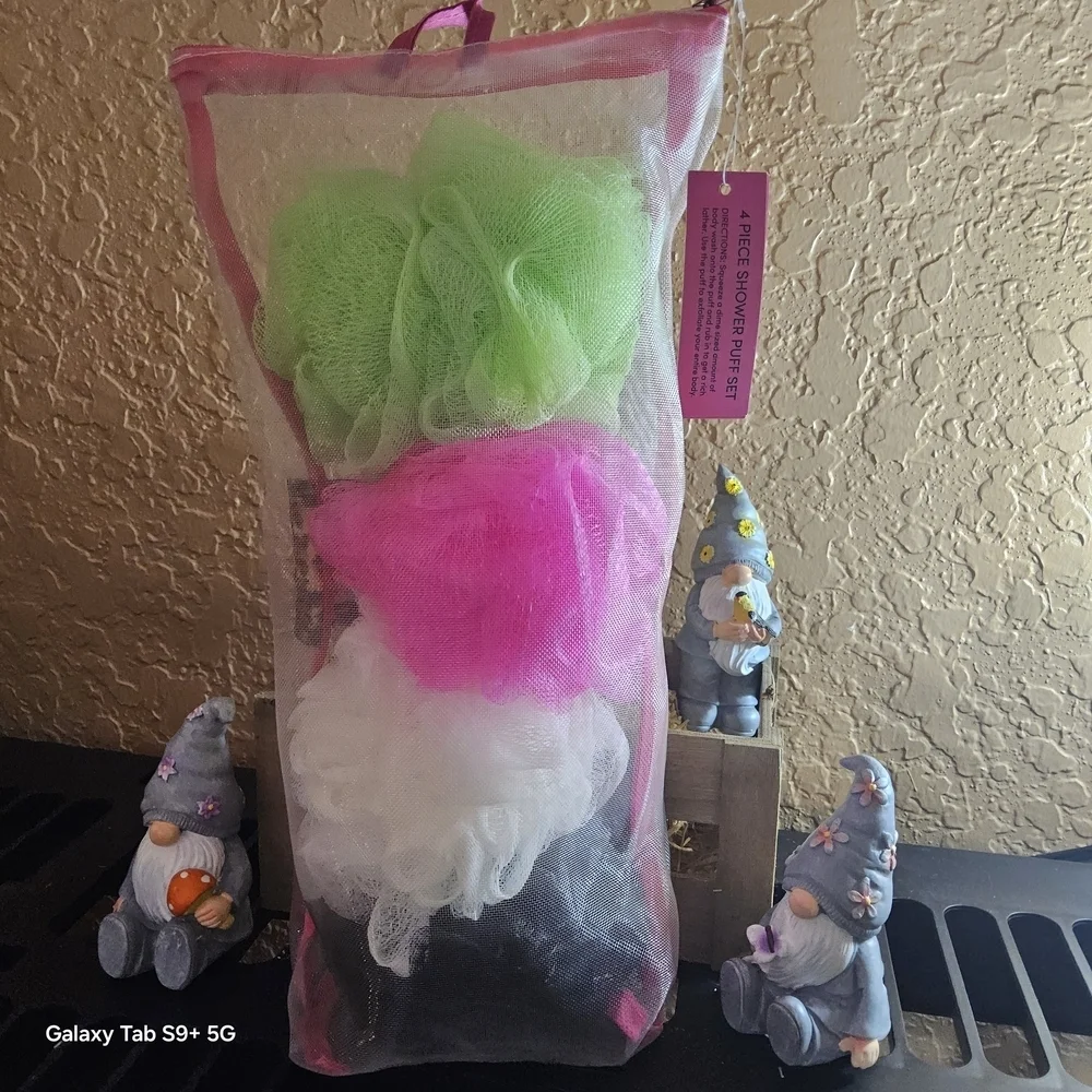 Betsey Johnson Pink and Green Mesh Shower Caddy